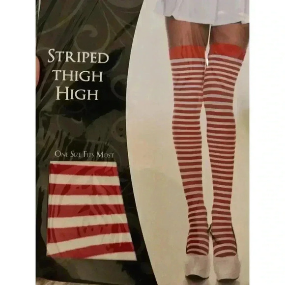 Spirit Halloween Store Other - Striped Thigh High Red and White